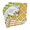 AllergyZone Allergen Trapping HVAC Furnace 1" Air Filter, 4 Pack